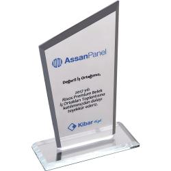 Kristal Plaket ( 12 x 21 cm )